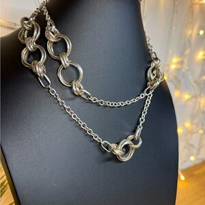 Banana Republic | Silver Link Chain Necklace – 36”